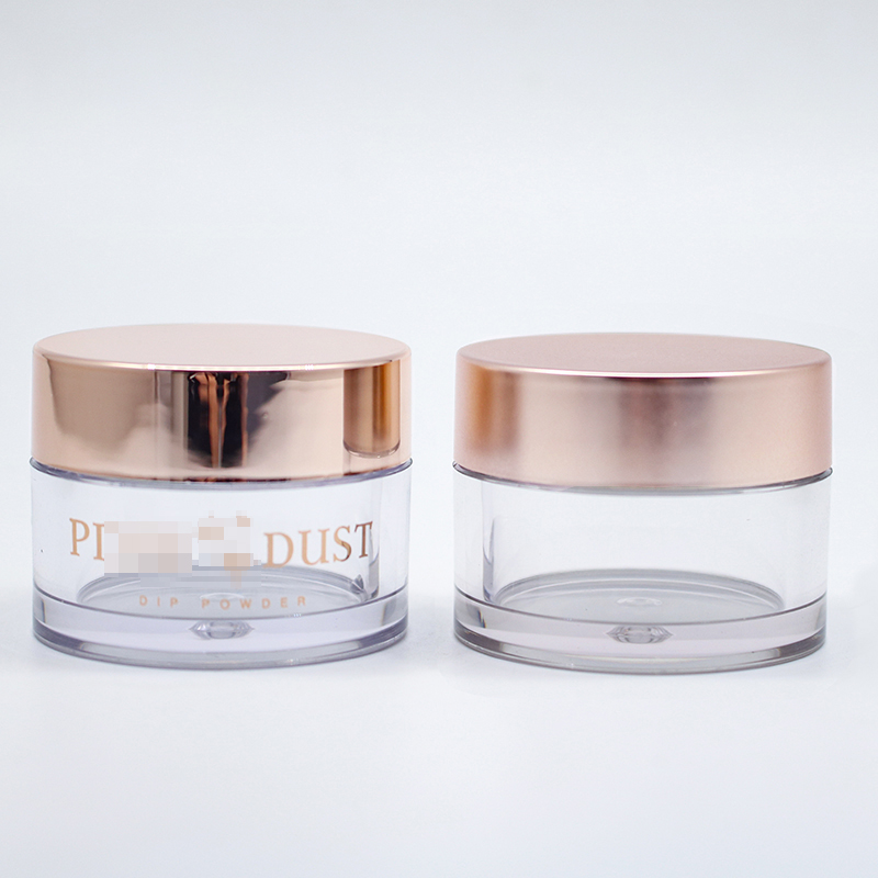 Cosmetic Empty Cream Packaging 1oz 1.7oz 3oz 5oz 6oz 8oz Body Lip Scrub PETG Frosted Cosmetics Jar with Shiny Rose Gold Cap