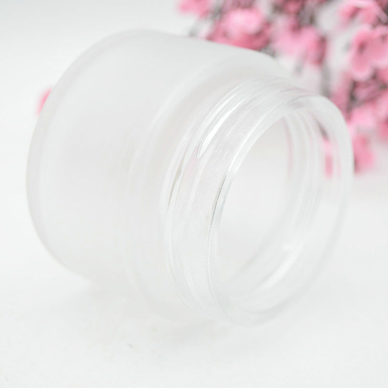 Cosmetic Empty Cream Packaging 4oz Body Lip Scrub Frosted Cosmetics Jar with Shiny Rose Gold Cap