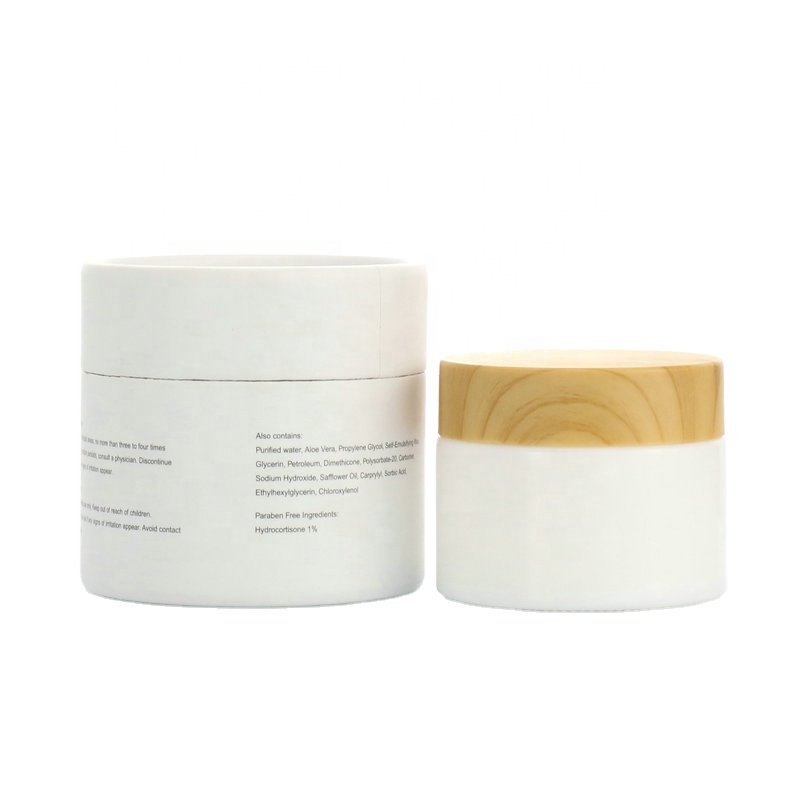 Cosmetic Empty Cream Packaging 50g 100g Body Lip Scrub glass Jar, Frosted amber Cometic Jar with white logo printing