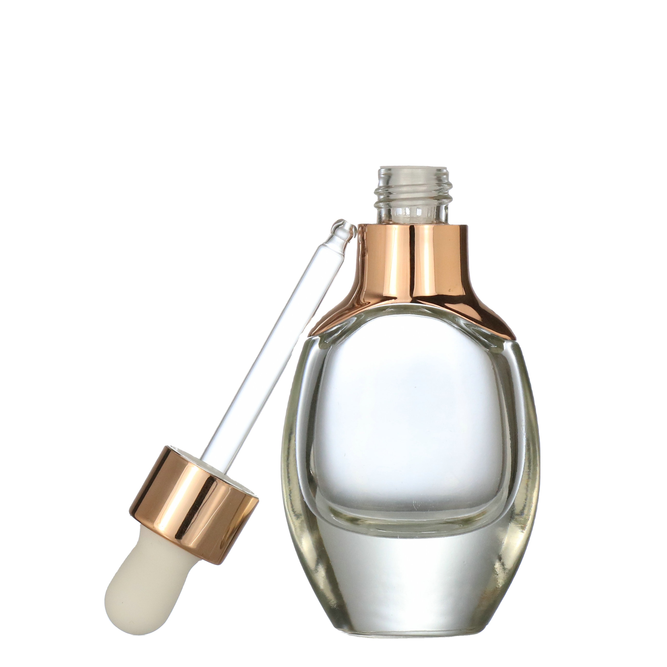 Cosmetic Essential Oil Serum Glass Pink Eye Dropper Tincture Bottle 30ml Gotero De Vidrio
