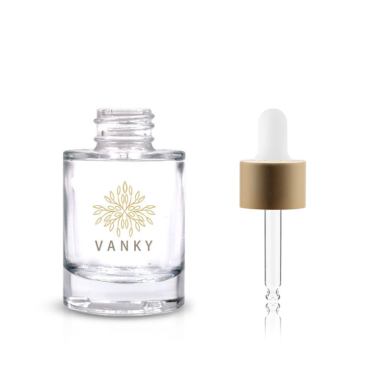 Cosmetic Face Serum Dropper Bottle with 30ml glass Dropper bottle
