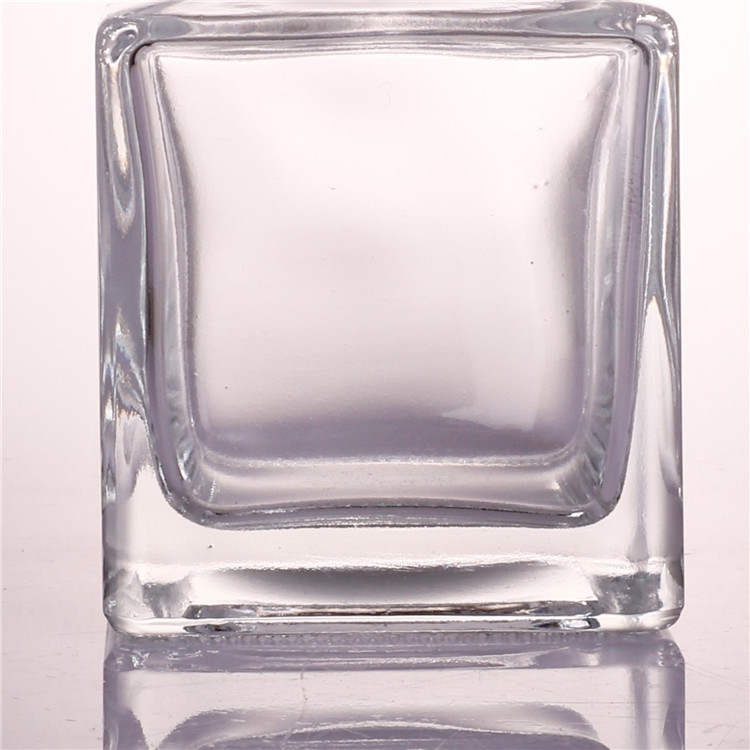 Cosmetic Flat sSquare 50ml 100ml refillable glass perfume spray bottle