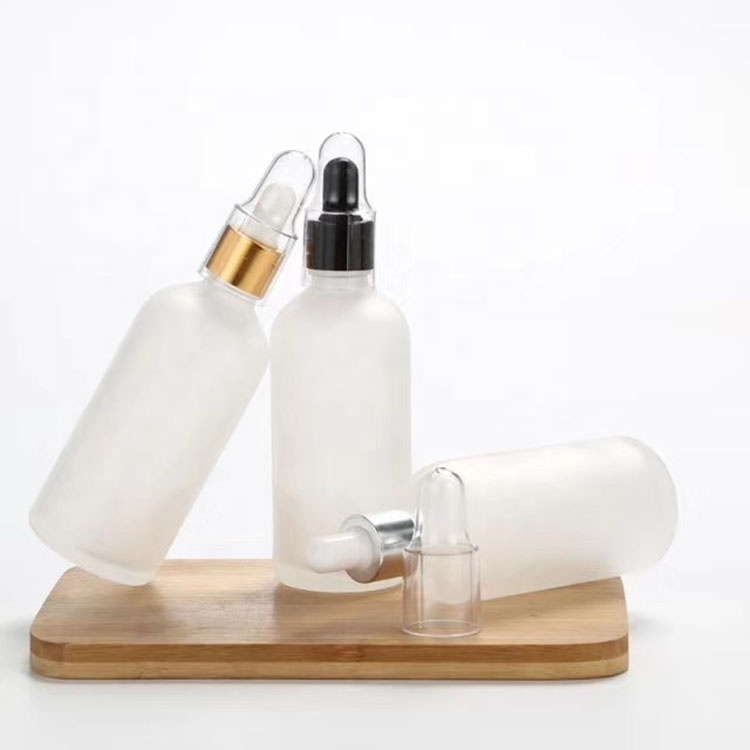 Cosmetic Frosted 5ml 10ml 15ml 20ml 30ml 50ml 100ml Clear Glass Essential Oil Perfume Bottle with Dropper Sprayer