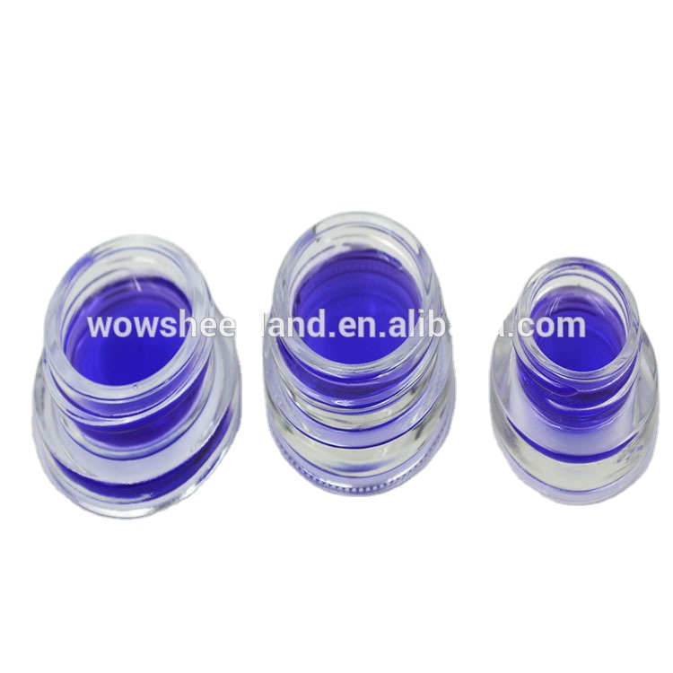 Cosmetic Glass Containers Thicker Bottom Empty Eye Cream Jar With Colors  ABS Plastic Lid
