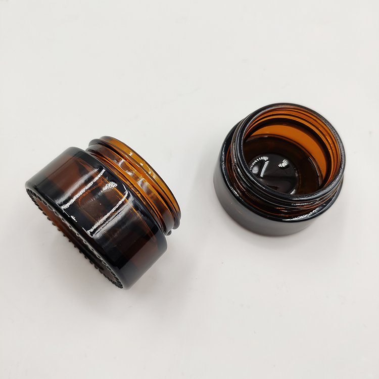 Cosmetic Glass Cream Jar with Lid, Glass 7ml 15ml 20ml 30ml 50ml 100ml Amber Brown Pot