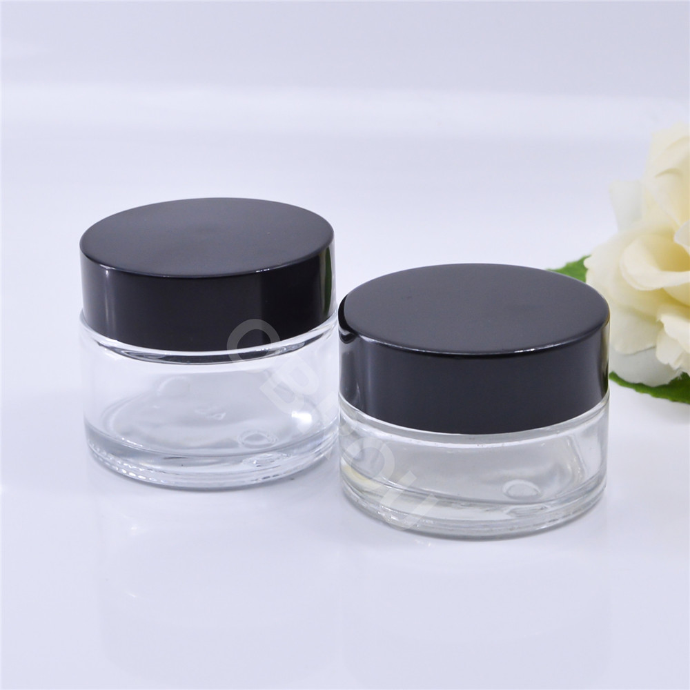 Cosmetic Glass Jar 5g 10g 15g 20g 25g Clear Small Glass Cream Jars 30g 50g 60g 100g Glass Jar Wholesale