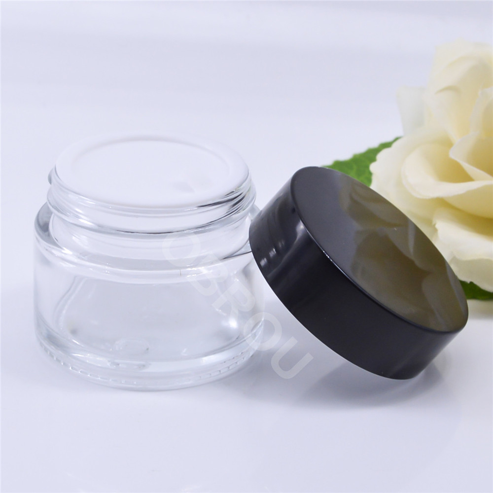 Cosmetic Glass Jar 5g 10g 15g 20g 25g Clear Small Glass Cream Jars 30g 50g 60g 100g Glass Jar Wholesale