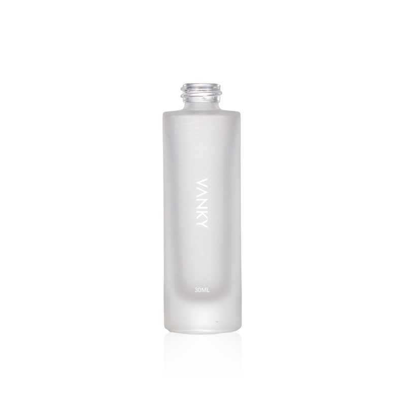 Cosmetic Glass Packaging Clear luxury makeup foundation bottle