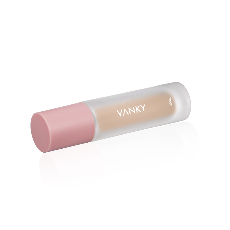 Cosmetic Glass Packaging Clear luxury makeup foundation bottle