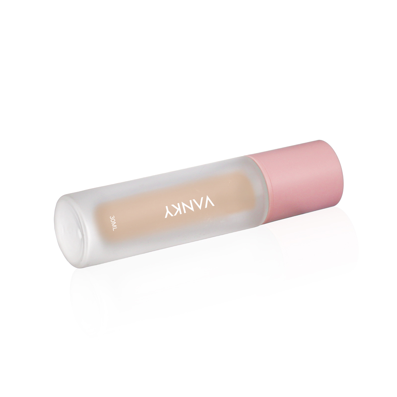 Cosmetic Glass Packaging Clear luxury makeup foundation bottle