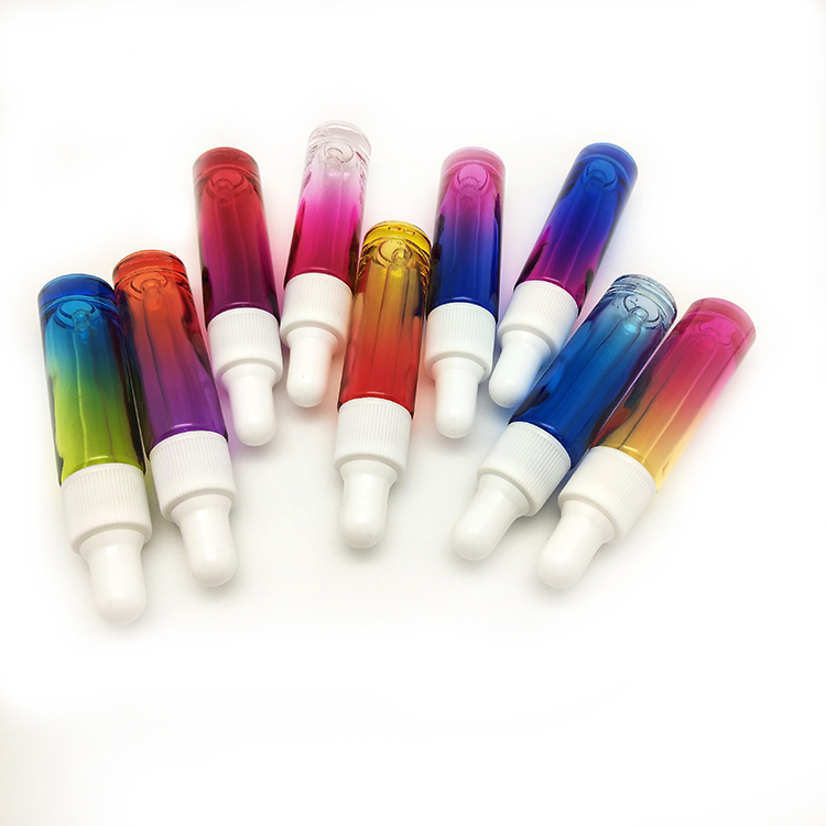 Cosmetic Gradient Glass Spray Dropper Bottle Container High Quality 10ml Essential Oil Personal Care Acid Etch