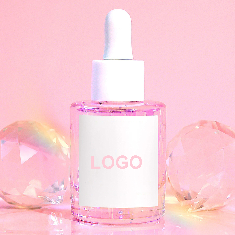 Cosmetic Hair Oil Serum Glass Pink Eye Dropper Tincture Bottle 30ml Gotero De Vidrio