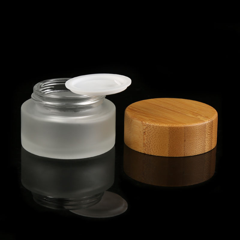 Cosmetic Jar Bamboo with 50G Glass Cream Jar