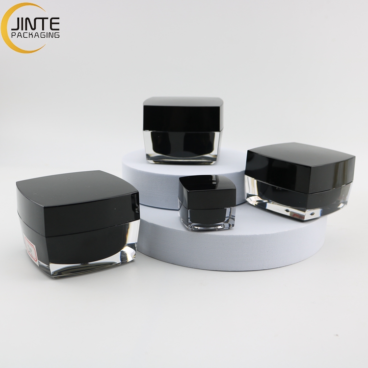 Cosmetic Jar  Face Cream Jar Acrylic Cream Jars Packaging  Square Bottles Nail Gel Container 5ml 15ml 30ml 50ml
