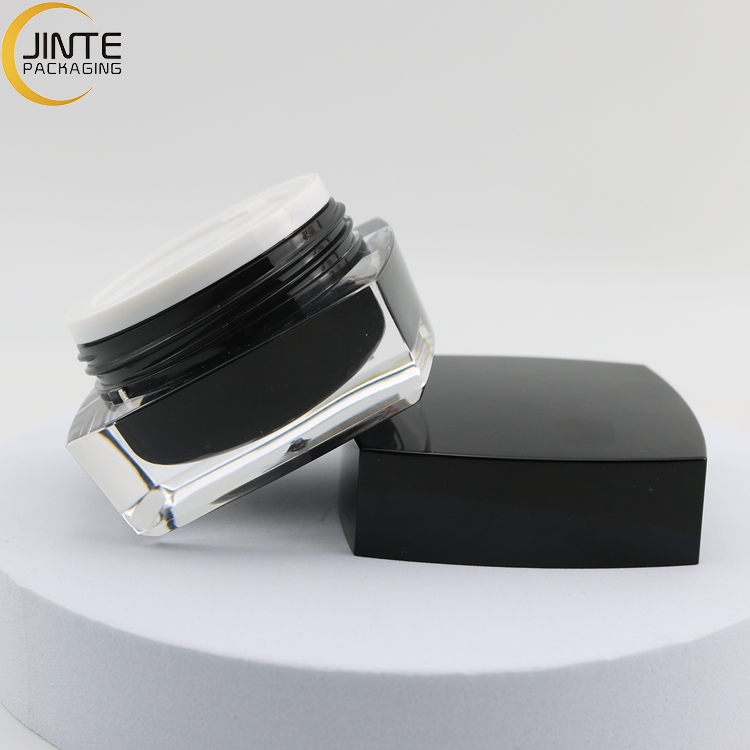 Cosmetic Jar Face Cream Jar Acrylic Cream Jars Packaging Square Bottles Nail Gel Container 5ml 15ml 30ml 50ml
