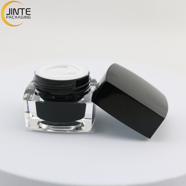 Cosmetic Jar Face Cream Jar Acrylic Cream Jars Packaging Square Bottles Nail Gel Container 5ml 15ml 30ml 50ml