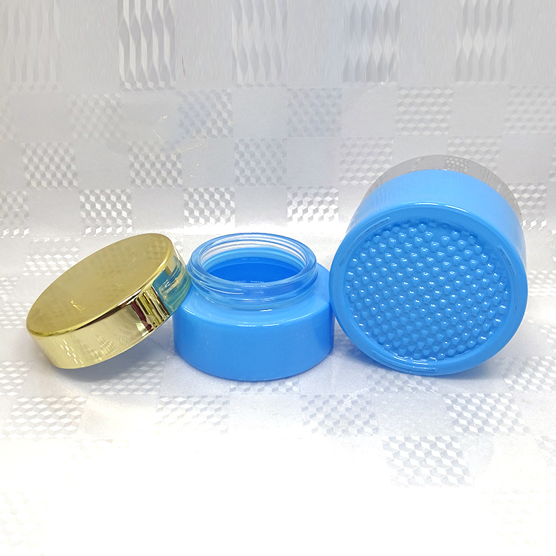 Cosmetic Jar Pots De Creme Cosmetique 50ml Glass Aluminum Lid Luxury Skin Care Cream
