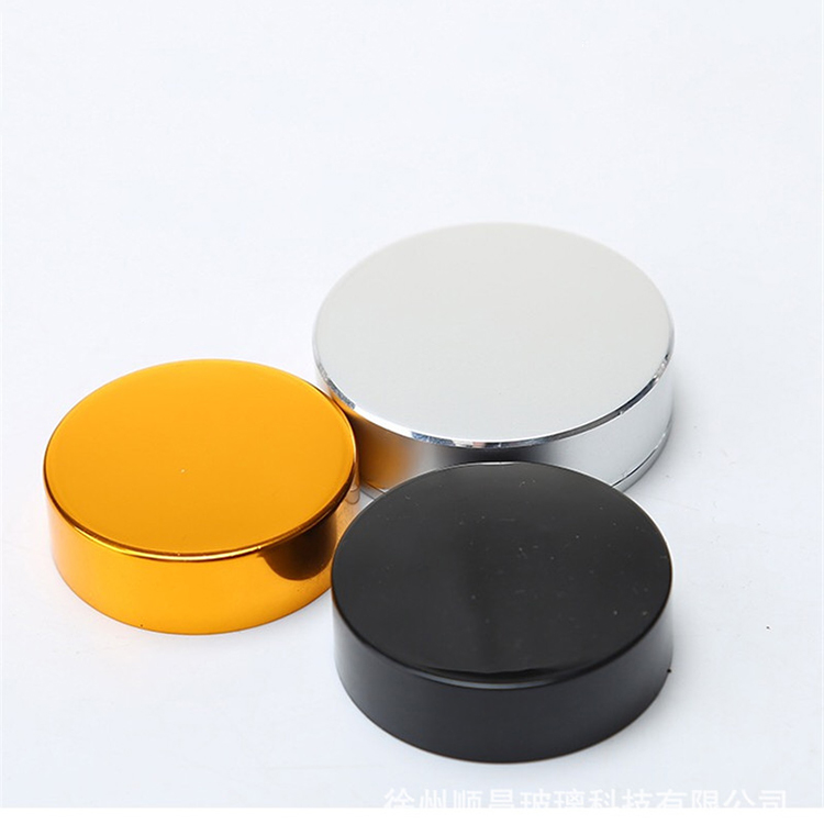 Cosmetic Luxury 30g 50g Frosted Packaging Round Container Cream Glass Jar With Gold Lid