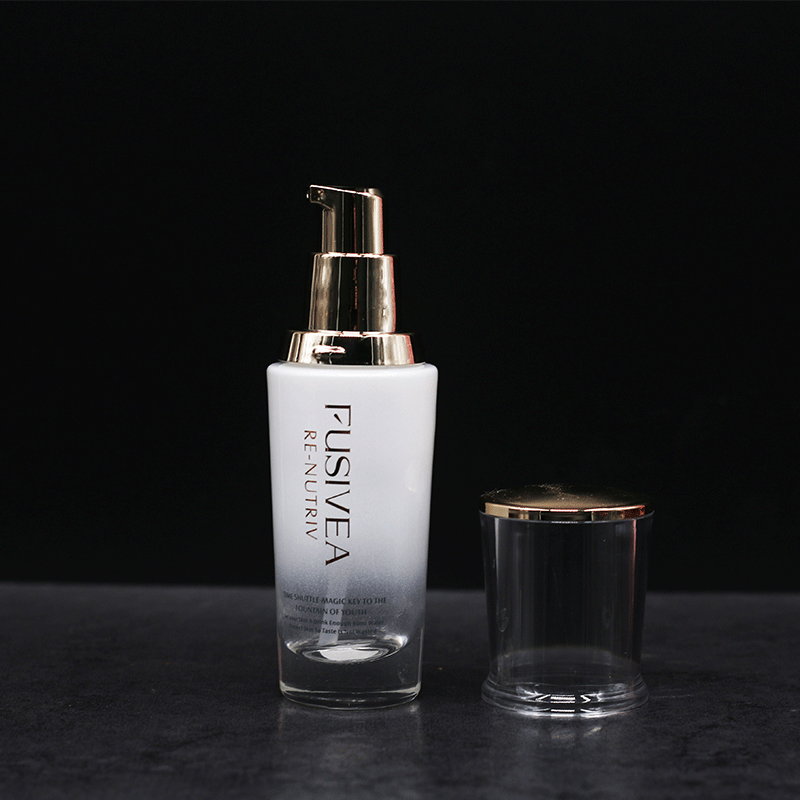 Cosmetic Luxury 30ml 100ml 120ml Glass Bottle Lotion Pump Bottle For Skin care