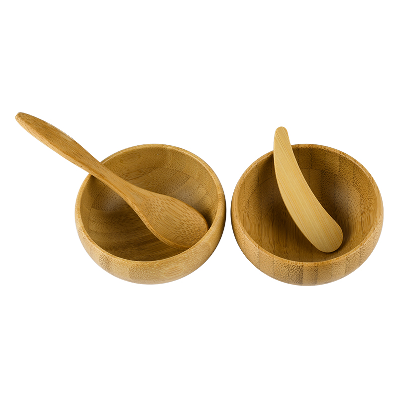 Cosmetic Makeup Beauty Tool Skin Care Tool Set Bamboo Homemade Facial PACK Bowl with Mixing Spoon