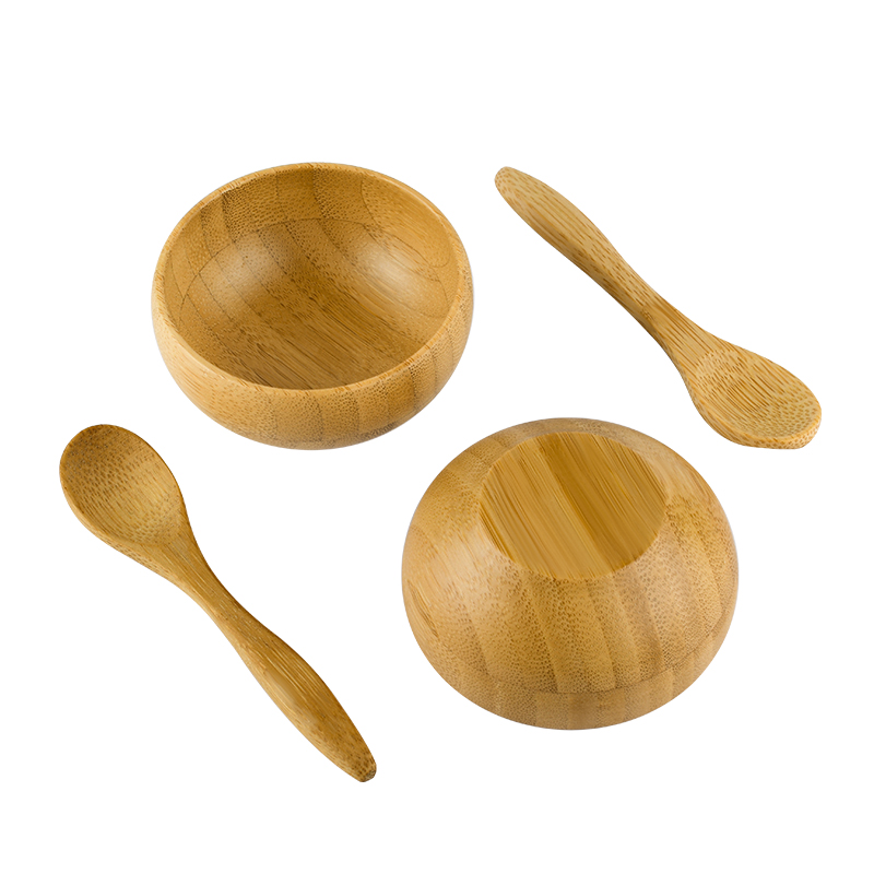 Cosmetic Makeup Beauty Tool Skin Care Tool Set Bamboo Homemade Facial PACK Bowl with Mixing Spoon