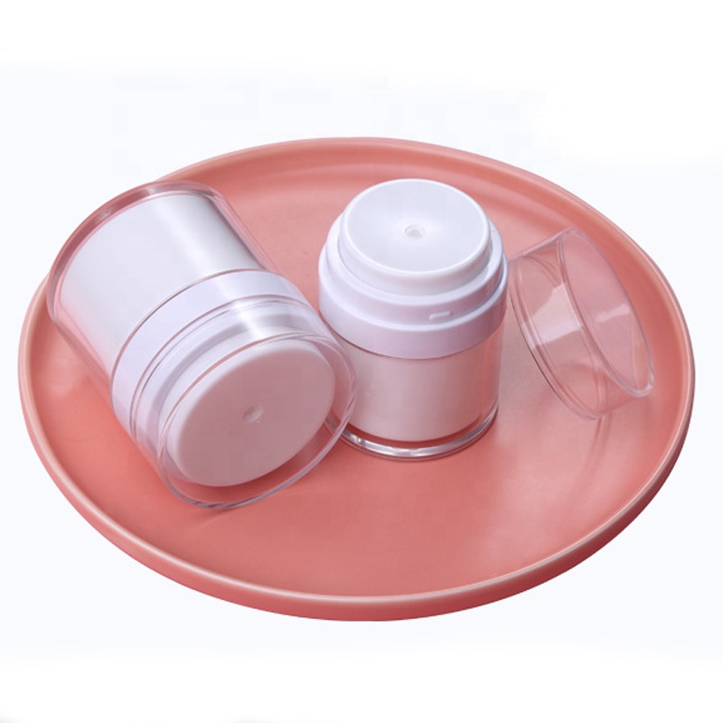 Cosmetic Packaging 15g 30g 50g Empty Pearl White Airless Acrylic Cream Jar