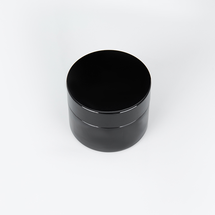 Cosmetic Packaging 15g 30g 50g Matte Frosted Amber Black Glass Cream Jar With Plastic Lids/