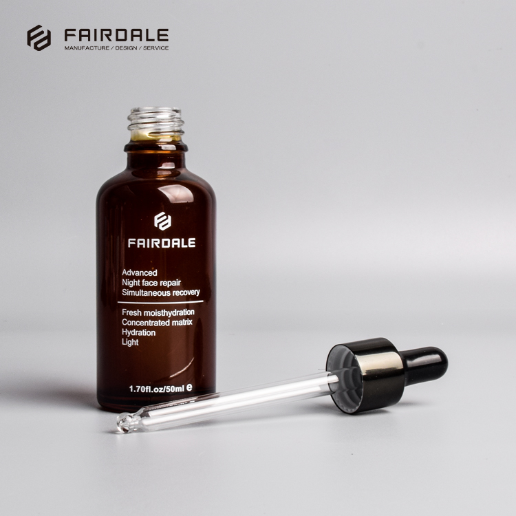 Cosmetic Packaging 15ml 30ml 60ml 125ml 200ml Black Glass Spray Bottles Full Set Frosted Amber Glass Bottle With Black Pump