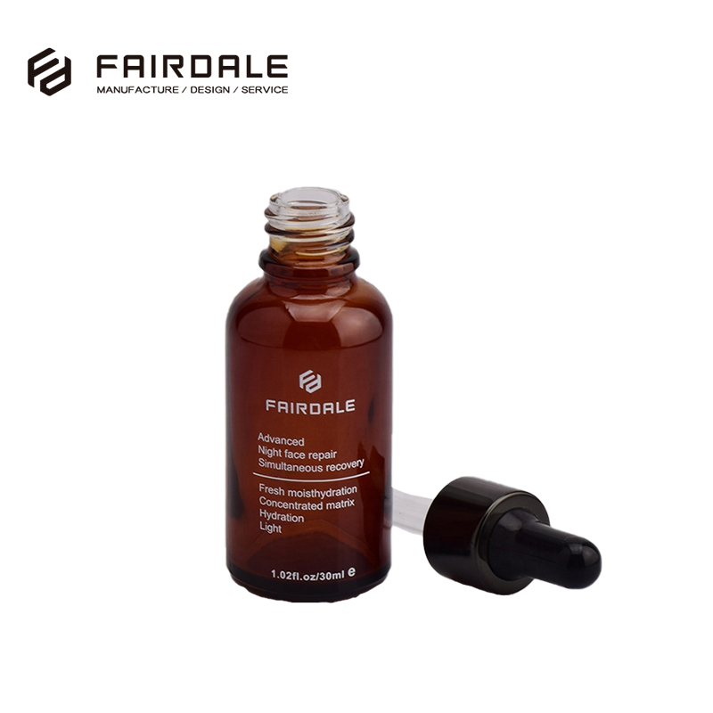 Cosmetic Packaging 15ml 30ml 60ml 125ml 200ml Black Glass Spray Bottles Full Set Frosted Amber Glass Bottle With Black Pump