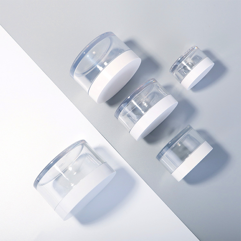 Cosmetic Packaging 30g 50g 100g 150g 200g Clear PET Plastic Cream Jar With Plastic Lid