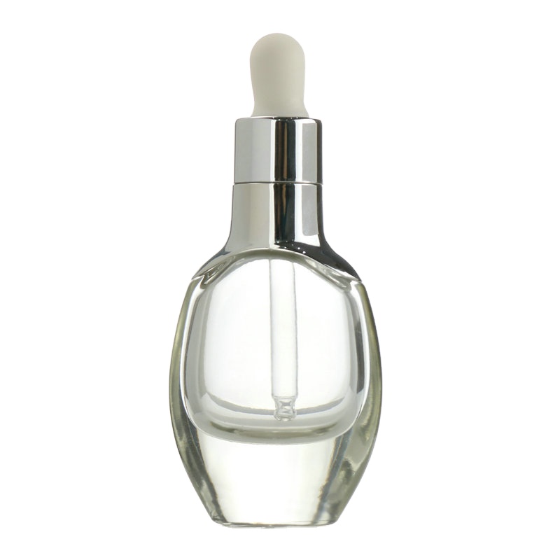Cosmetic Packaging 30ml Glass Luxury Clear Cosmetic Essential Oil Dropper Bottle Eye Serum Bottles