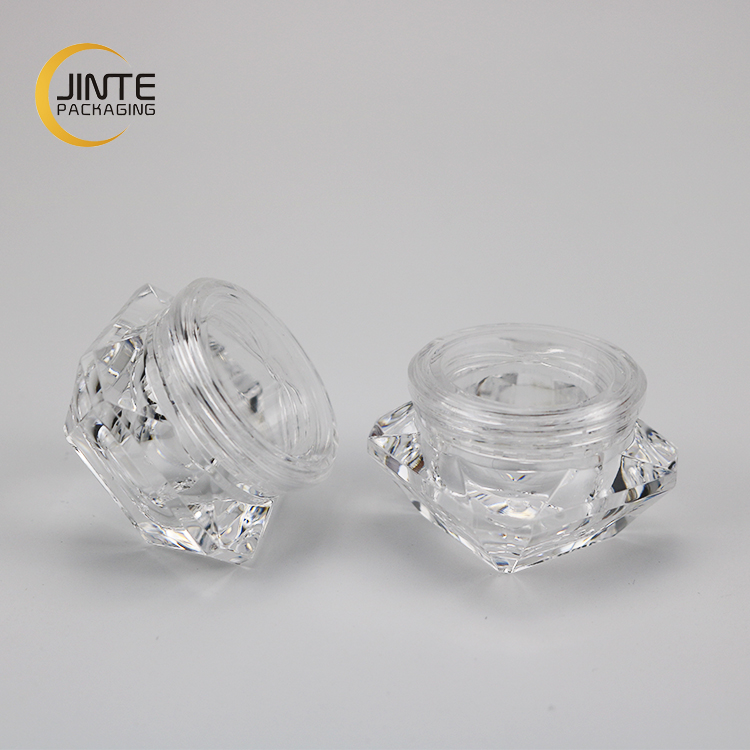 Cosmetic Packaging 3ml 5ml 10ml 15ml 20ml 30ml 50ml Clear Diamond Acrylic Jar