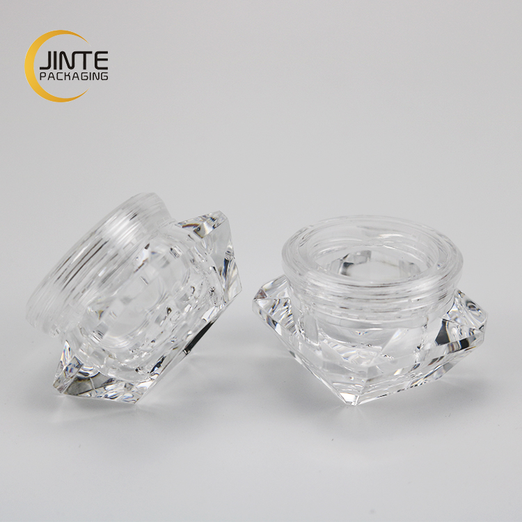 Cosmetic Packaging 3ml 5ml 10ml 15ml 20ml 30ml 50ml Clear Diamond Acrylic Jar