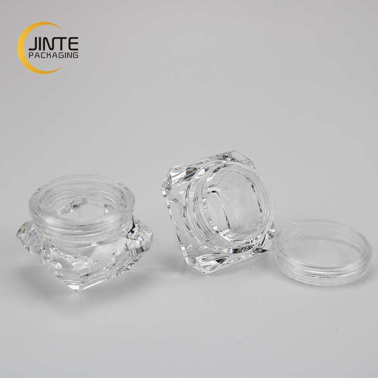 Cosmetic Packaging 3ml 5ml 10ml 15ml 20ml 30ml 50ml Clear Diamond Acrylic Jar