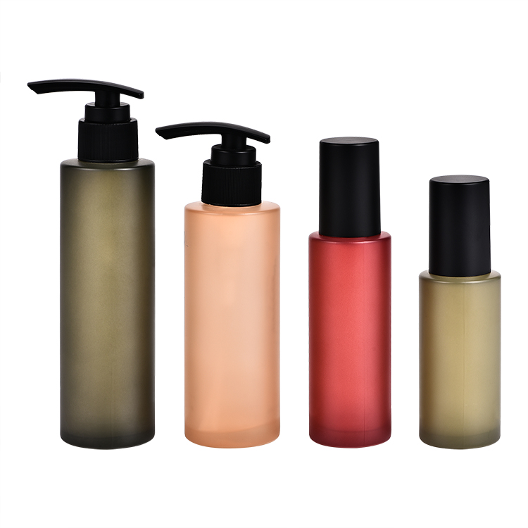 Cosmetic Packaging 40ml 60ml 100ml 120ml Clear Frosted Customized Color Skincare Liquid/Lotion glass bottle