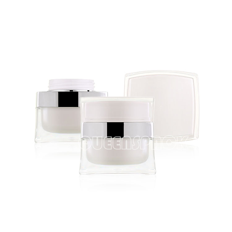 Cosmetic Packaging 50ml Green Pink Frosted Cream Jar Plastic Containers Jars For Cream