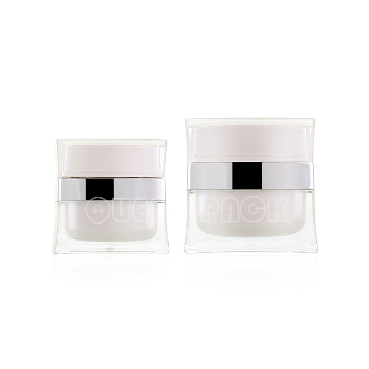 Cosmetic Packaging 50ml Green Pink Frosted Cream Jar Plastic Containers Jars For Cream