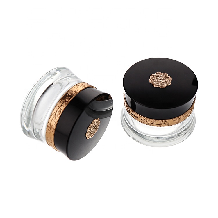 Cosmetic Packaging Bottles Glass Cream Jars 50 ml Cosmetic Pot Jar With Lids