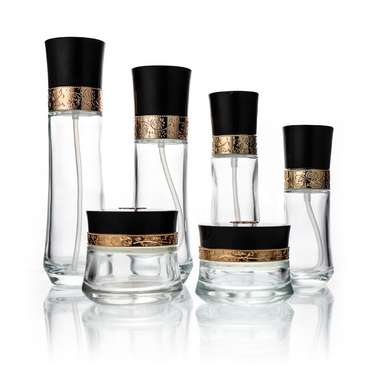 Cosmetic Packaging Bottles Glass Cream Jars 50 ml Cosmetic Pot Jar With Lids