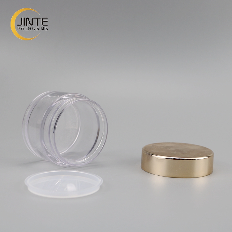 Cosmetic Packaging Clear PETG Plastic Jar with Rose Gold Cap for Cream 8oz 250ml