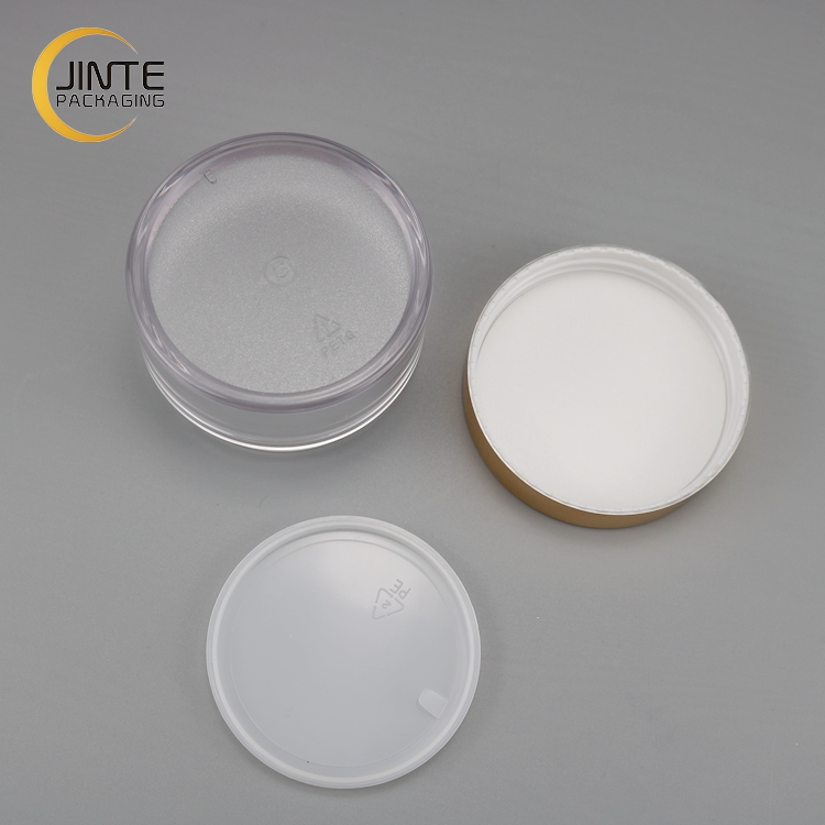 Cosmetic Packaging Clear PETG Plastic Jar with Rose Gold Cap for Cream 8oz 250ml