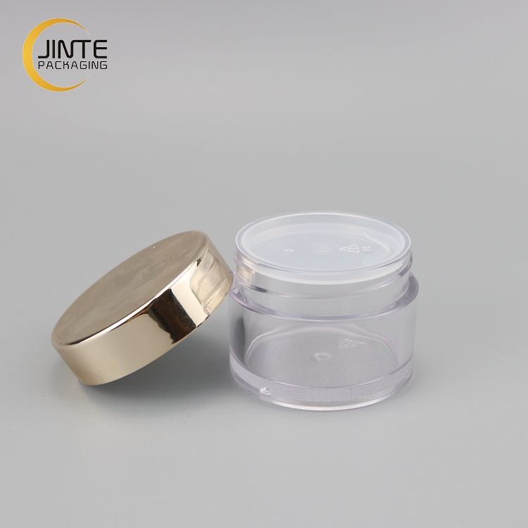 Cosmetic Packaging Clear PETG Plastic Jar with Rose Gold Cap for Cream 8oz 250ml