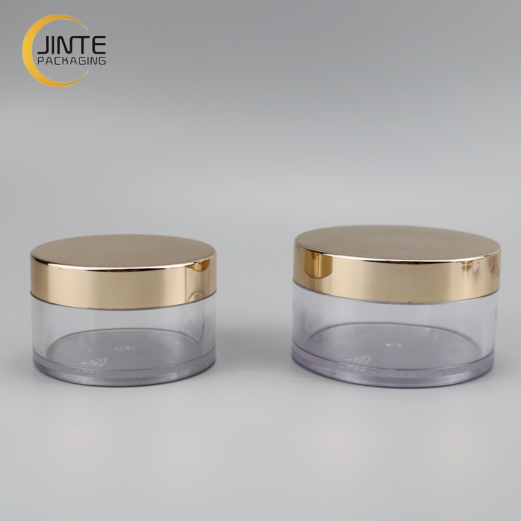 Cosmetic Packaging Clear PETG Plastic Jar with Rose Gold Cap for Cream 8oz 250ml