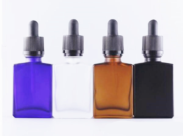 Cosmetic Packaging Container Essential Oil E Cig Smoke Oil Glass Dropper Bottle with Bamboo Lid 10ml 15ml 30ml 50ml Luxury