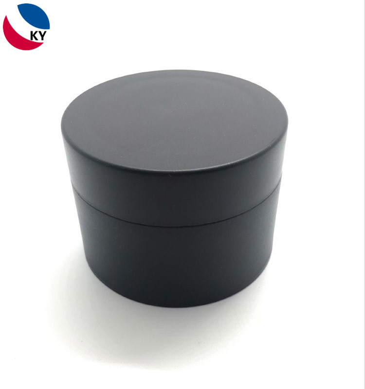 Cosmetic Packaging Cream Plastic Container Double Wall 80ml Matte Black PP Plastic Jar