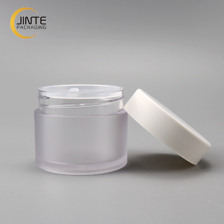 Cosmetic Packaging Cream Pot Frost PETG Plastic Jar for Lip Scrub