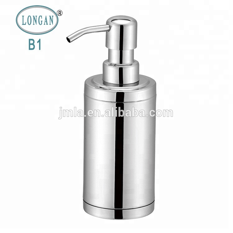 Cosmetic Packaging Custom Empty Airless Shampoo Hand Wash Liquid Dispenser Stainless Steel Lotion Pump bottle