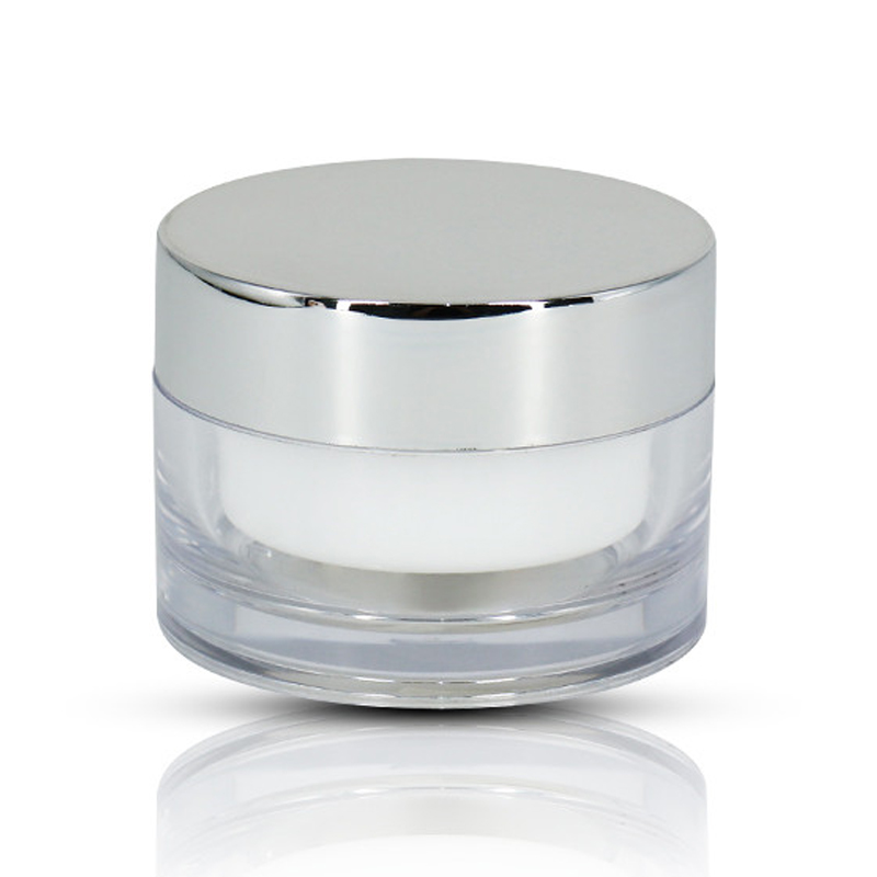 Cosmetic Packaging Double Layer Clear 50g Plastic Cream Jars Packing