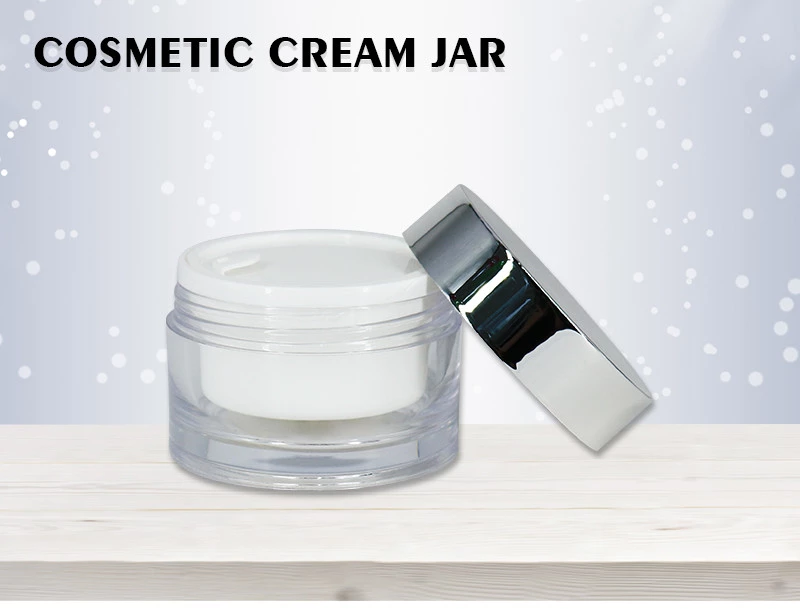 Cosmetic Packaging Double Layer Clear 50g Plastic Cream Jars Packing