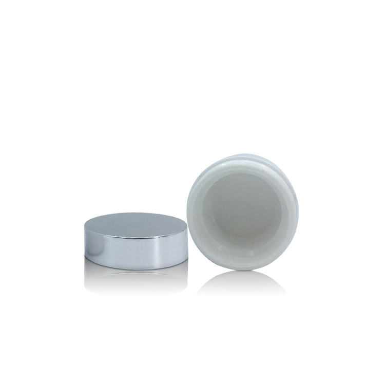 Cosmetic Packaging Empty 30g 50g Round Facial Body Cream Packaging Plastic Containers Jars with Silver Screw Cap